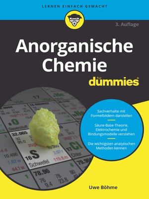 cover image of Anorganische Chemie f&uuml;r Dummies